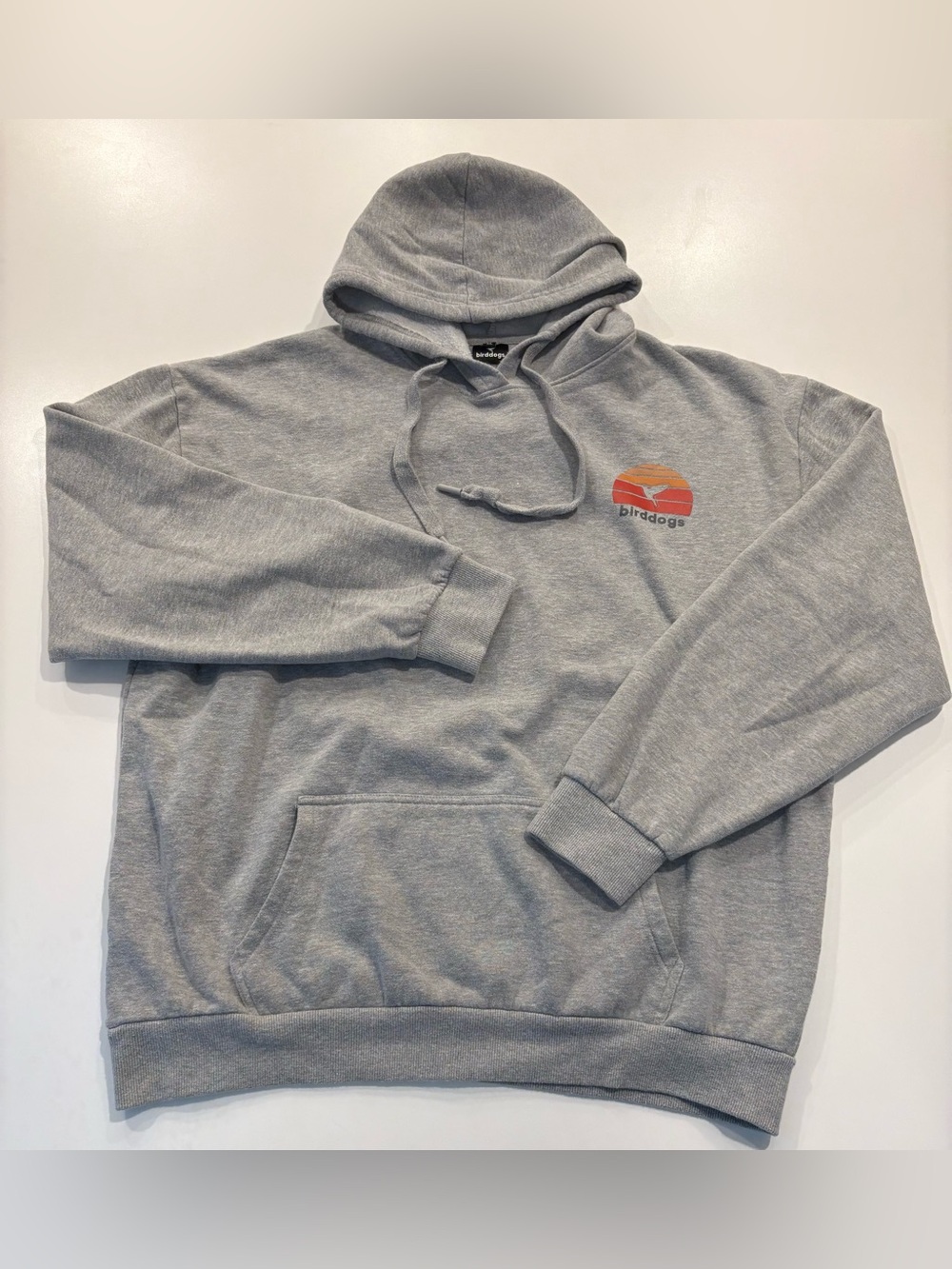 Birddogs Men's XL Gray Fleece Hoodie Pullover Sweatshirt